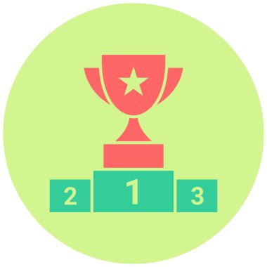 Kupa. Web simgesi basit illüstrasyon