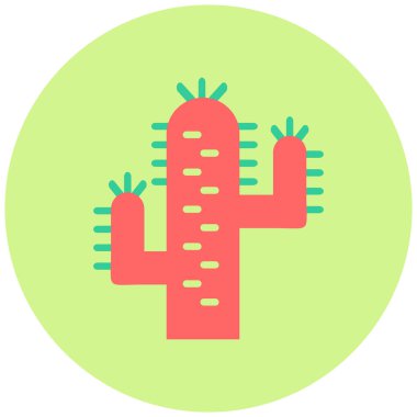 Kaktüs. Web simgesi basit illüstrasyon