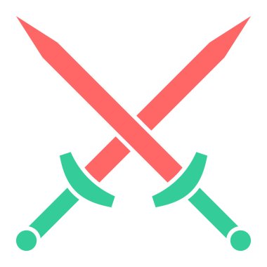 Kılıç. Web simgesi basit illüstrasyon