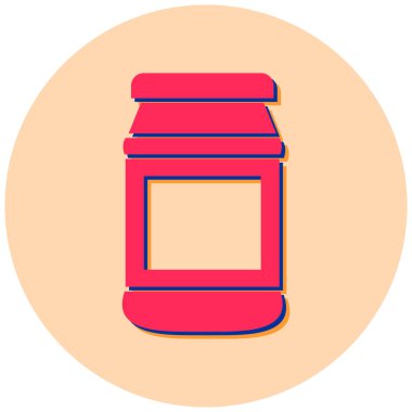 Kavanoz. Web simgesi basit illüstrasyon