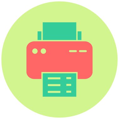 Yazıcı. Web simgesi basit illüstrasyon