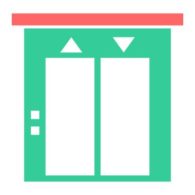 Bina. Web simgesi basit illüstrasyon