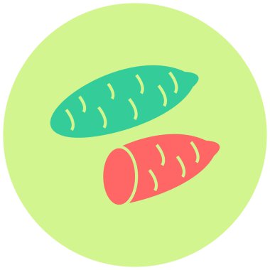 Tatlı patates. Web simgesi basit illüstrasyon