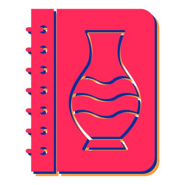 Kırmızı saplı bir vazonun vektör çizimi