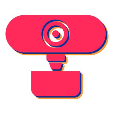 Web kamera simgesinin vektör illüstrasyonu