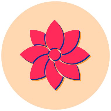 Çiçek. Web simgesi basit illüstrasyon