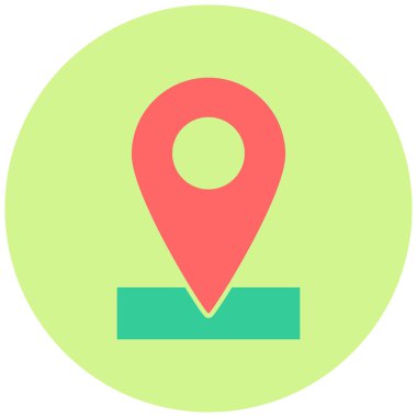 konum. Web simgesi basit illüstrasyon