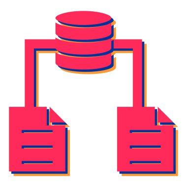 veritabanı. Web simgesi basit illüstrasyon