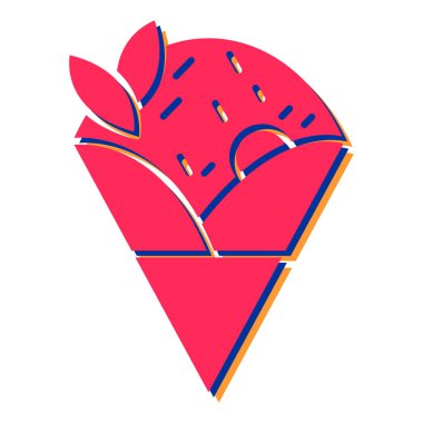 Bir kalp simgesinin vektör illüstrasyonu