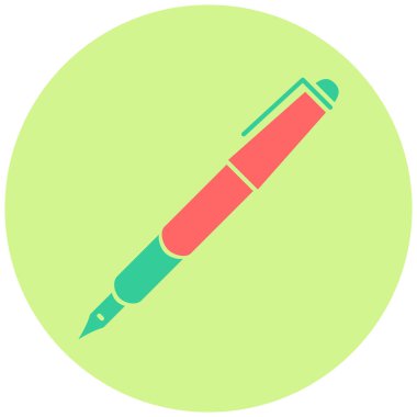 Kalem. Web simgesi basit illüstrasyon