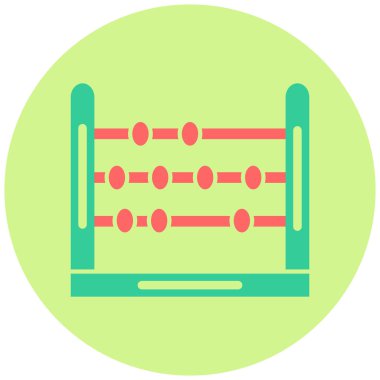 Abaküs. Web simgesi basit illüstrasyon