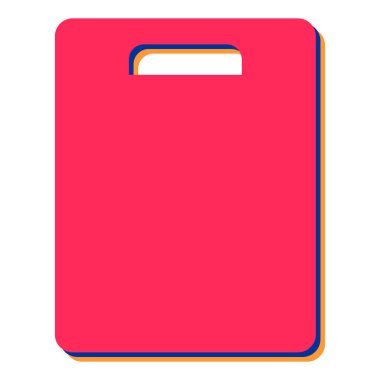 Alışveriş poşeti ikonu. Web için kağıt kesme vektör simgelerinin basit çizimi