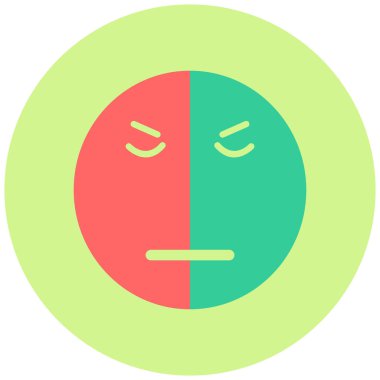 üzgün yüz ifadesi, vektör illüstrasyonu