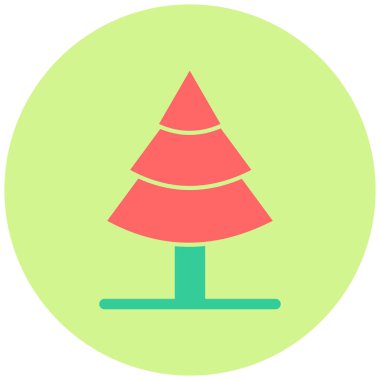 Çam Ağacı. Web simgesi basit illüstrasyon