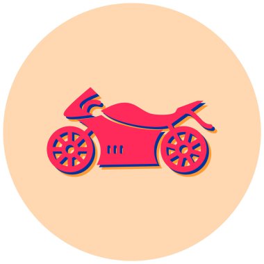 Motorsiklet. Web simgesi basit illüstrasyon