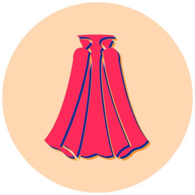 Elbise giymiş bir kadının vektör çizimi