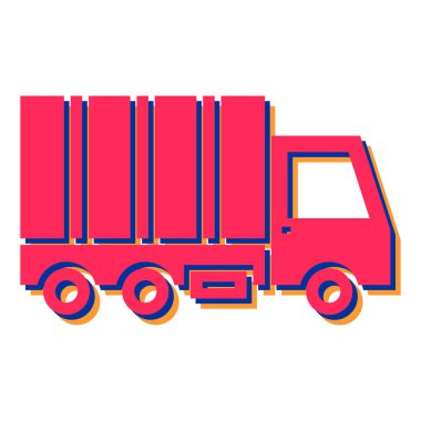 Bir kamyonun vektör çizimi 