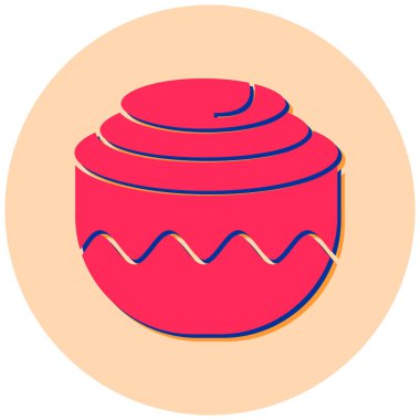 Kek. Web simgesi basit illüstrasyon