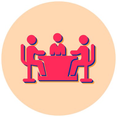 İş insanları vektör simgesi modern basit illüstrasyon