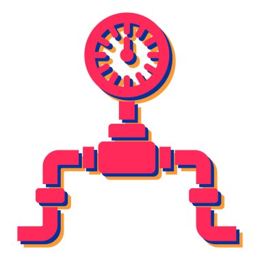 Musluk ikonu. Web için boru kapakçığı vektör simgelerinin özet çizimi