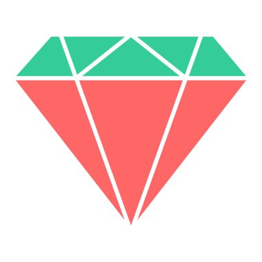 Elmas simgesi vektör illüstrasyonu