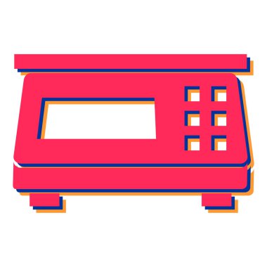 Modern ve teknoloji ikonunun vektör çizimi. kafe, market, yatak odası, duş vs. için uygun.