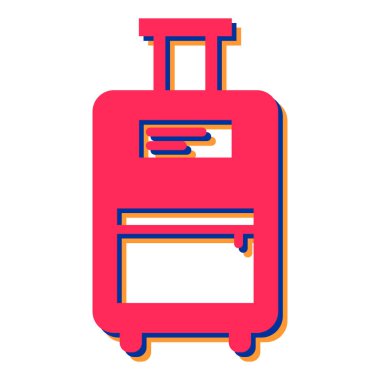 seyahat çantası ikonu vektör illüstrasyonu