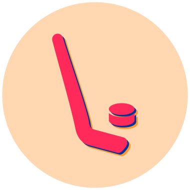 Hokey. Web simgesi basit illüstrasyon