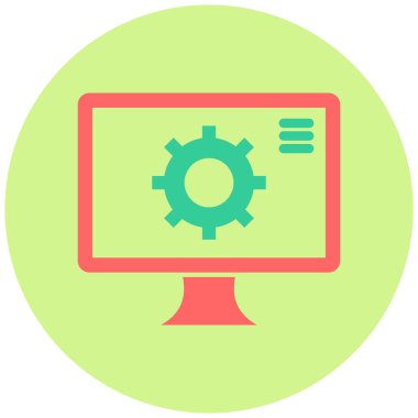 Bilgisayar. Web simgesi basit illüstrasyon