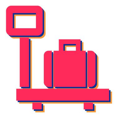 bavul ikonu vektör illüstrasyonu