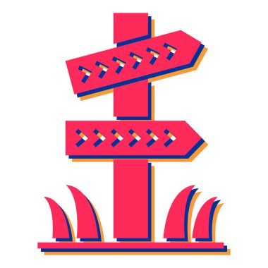 Yol işaretlerinin vektör illüstrasyonu