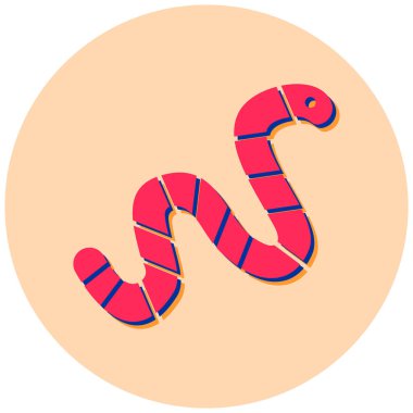 Tek bir yılan simgesinin vektör illüstrasyonu