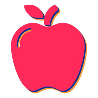elma ikonu vektör illüstrasyonu