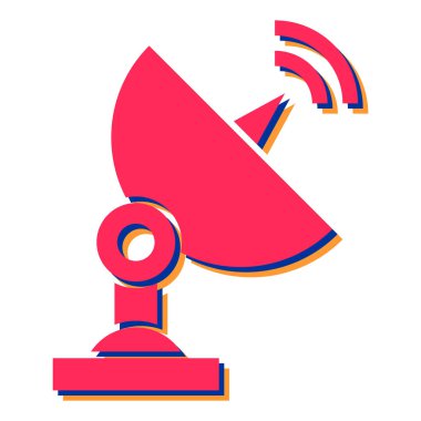 uydu anten ikonu vektör illüstrasyonu