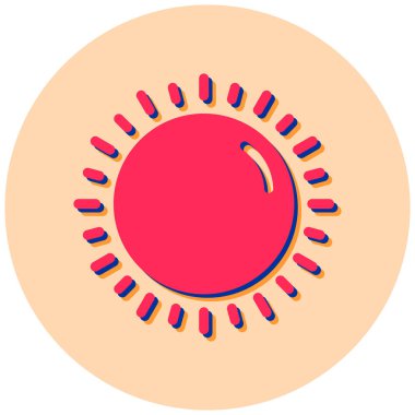 Güneş. Web simgesi basit illüstrasyon