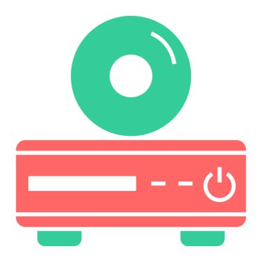 CD mi? Web simgesi basit illüstrasyon