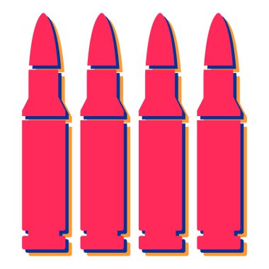 Mermi ikonu. vektör illüstrasyonu