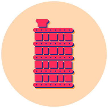 Bina. Web simgesi basit illüstrasyon