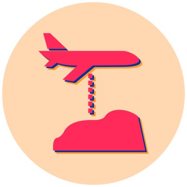 Uçak. Web simgesi basit illüstrasyon