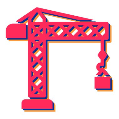 İnşaat vinç simgesi. vektör çizim