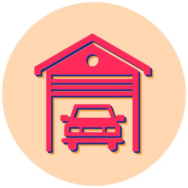 Araba garajı. Web simgesi