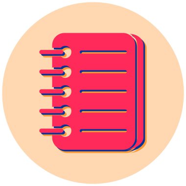 Not defteri. Web simgesi basit illüstrasyon