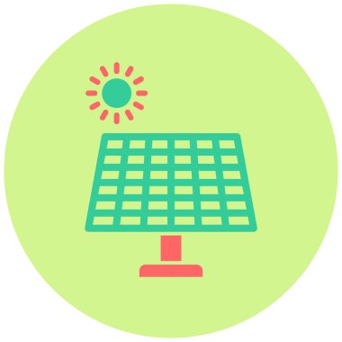 Güneş paneli. Basit resimleme