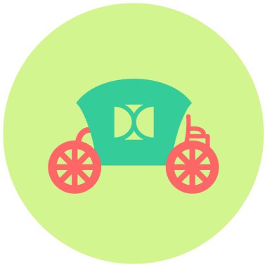 Carriage modern simgesinin vektör illüstrasyonu 