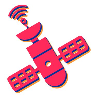 uydu anten simgesi. Beyaz arkaplanda izole edilmiş web tasarımı için radyo sistemi vektör simgelerinin izometriği