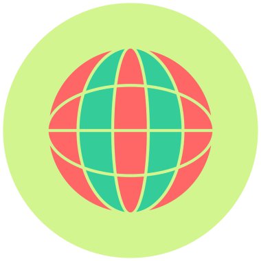 Küre. Web simgesi basit illüstrasyon