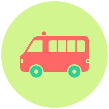 Ambulans simgesi. Web simgesi basit illüstrasyon