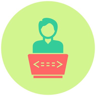 Yazılım Tasarımcısı Web simgesi Basit illüstrasyon