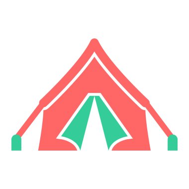 çadır simgesi vektör illüstrasyonu