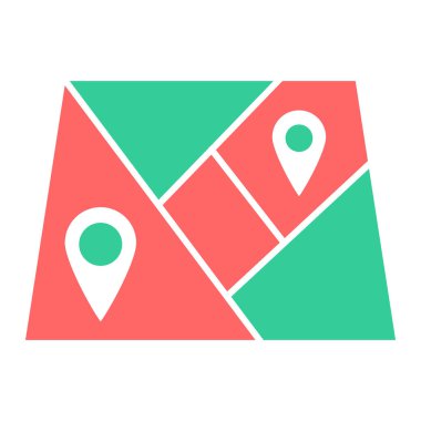 Navigasyon konumu ikon vektör çizimi